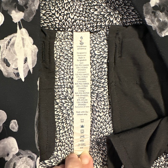 Lululemon Departure Pants 6 Plush Petal Black Ghost - Picture 5 of 9